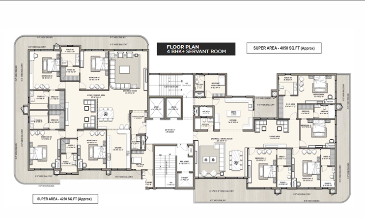 3.5 BHK-1343 SqFt